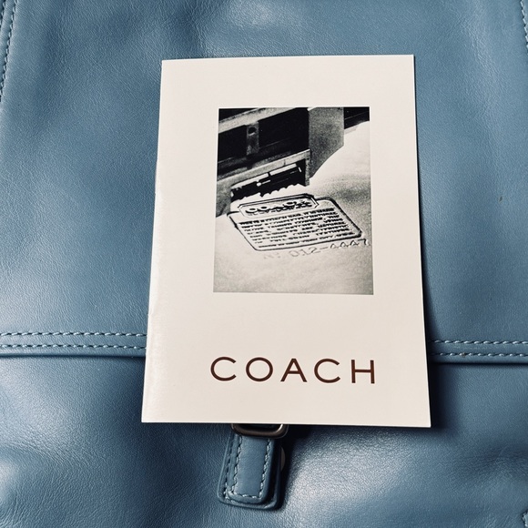 Coach Vintage Legacy Slim Flap Crossbody Vintage Glacier Blue Leather - Picture 9 of 11